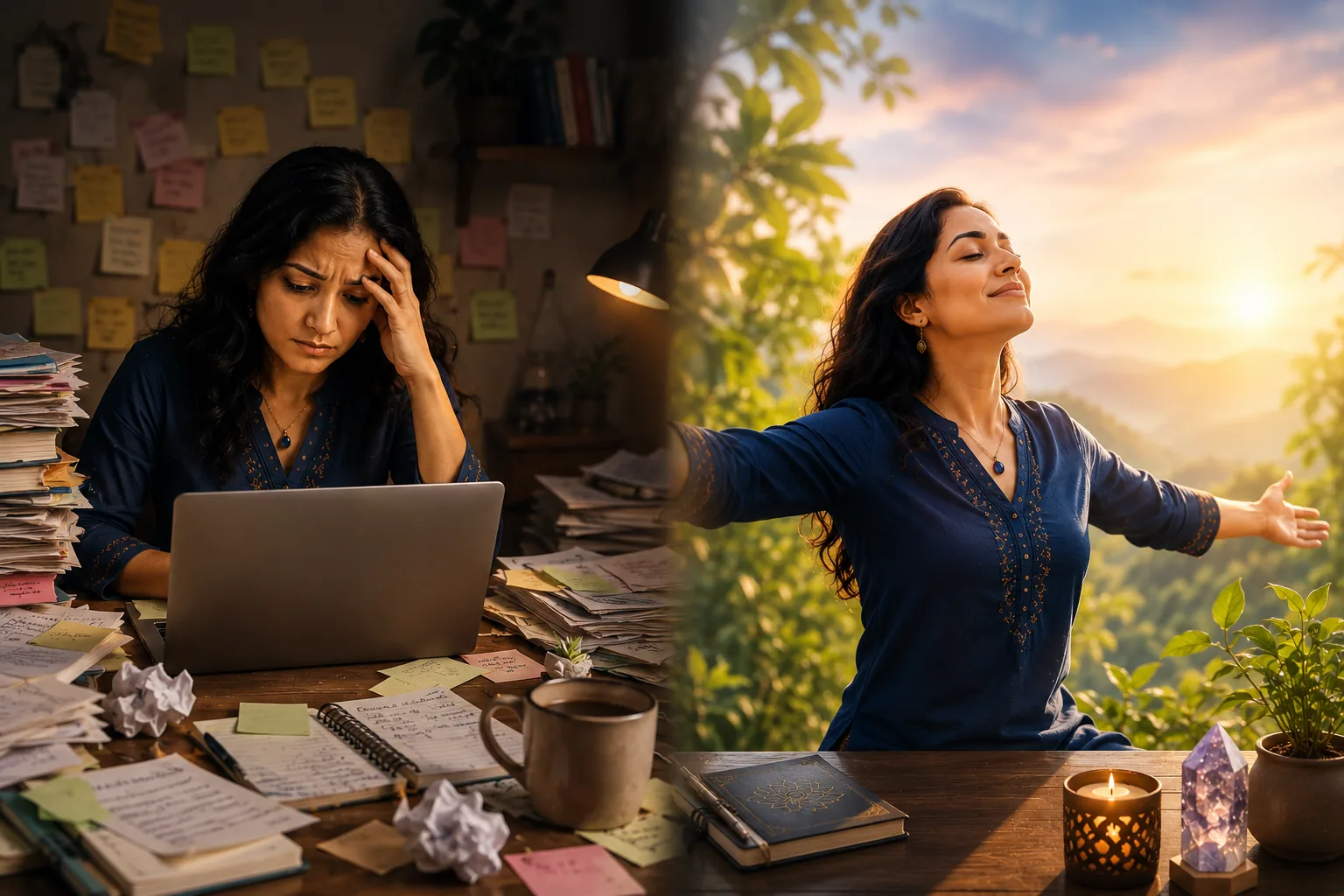 A healer moving from admin overwhelm into ease